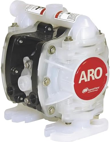 ARO Groundable Polypropylene PTFE Single Double Diaphragm Pump, 5.3 gpm, 125 psi - PD01E-HDS-DTT-A