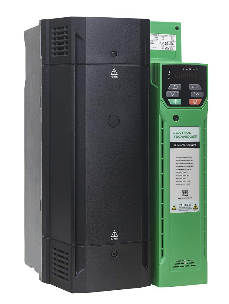 • Commander C200 • Open Loop Variable Frequency Drive with Integrated PLC • Rating: 30 HP, 42 Amps • Input: 3ph, 460 VAC – 50/60 Hz • Output: 3ph, 460 VAC
