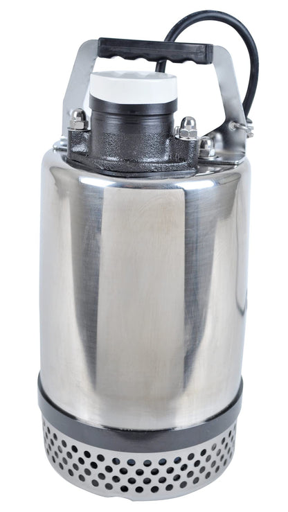 Little Giant FLS-400, 115-Volt, 3600 GPH, 1/2 HP Heavy-Duty Manual Stainless Steel Submersible Utility Pump with 20-Ft. Cord, Steel, 620240