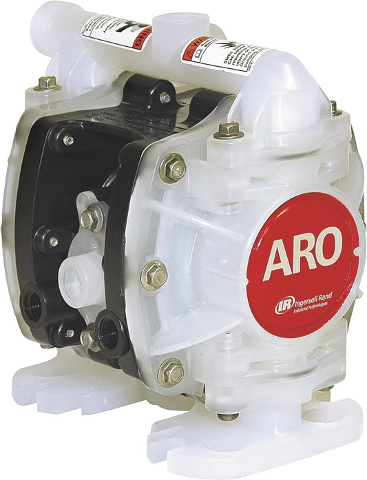 ARO Groundable Polypropylene PTFE Single Double Diaphragm Pump, 5.3 gpm, 125 psi - PD01E-HDS-DTT-A