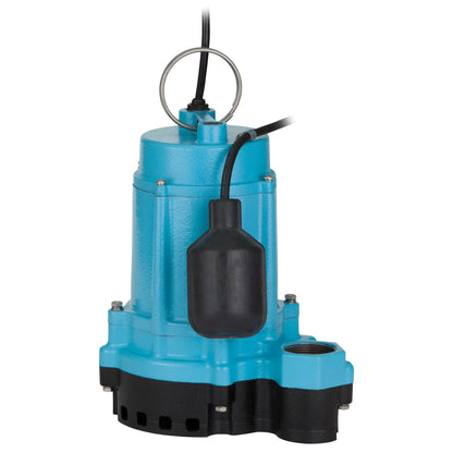 Little Giant 6EC-CIA-SFS 1/3 HP, 115-Volt, 3180 GPH Automatic Cast Iron Submersible Sump/Effluent Pump with Polypropylene Base, Integral Snap-Action Float Switch and 10-Ft. Cord, Blue, 506807